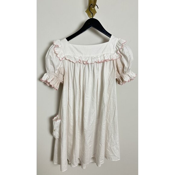 FOR LOVE & LEMONS  Tea Time Babydoll Mini Dress in White Size Small - Picture 9 of 16